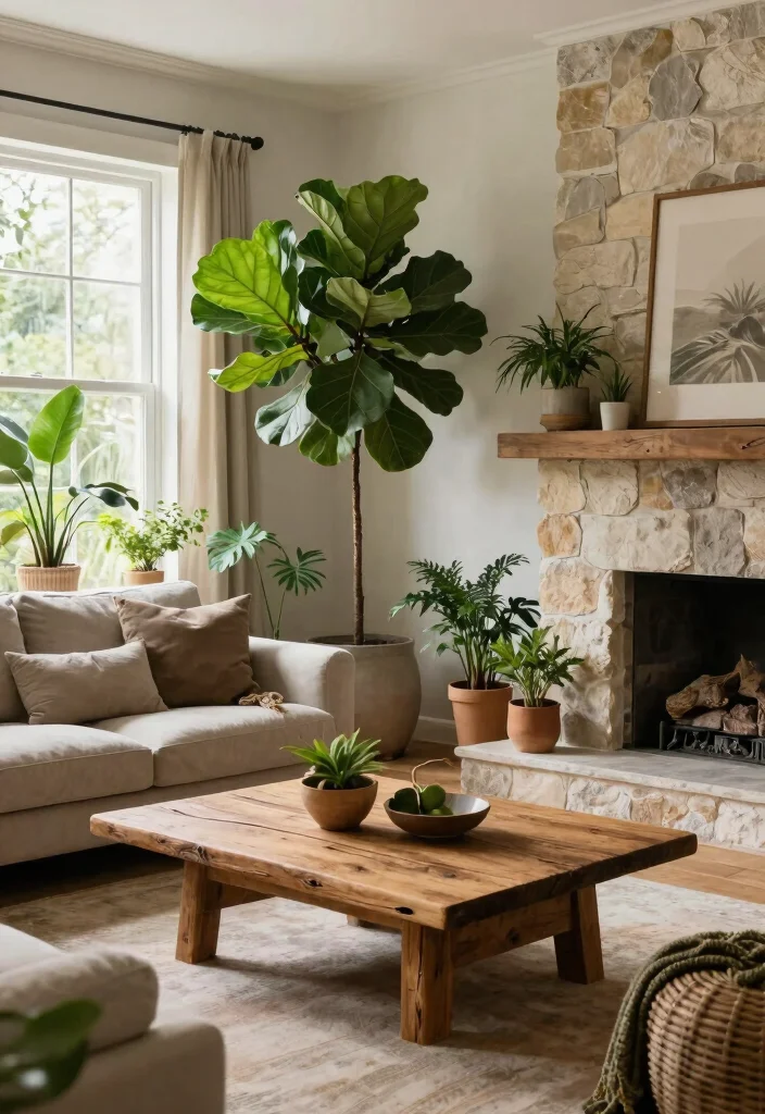 17 Living Room Cozy Ideas for Warm Relaxing Vibes - 4. Natural Elements 1