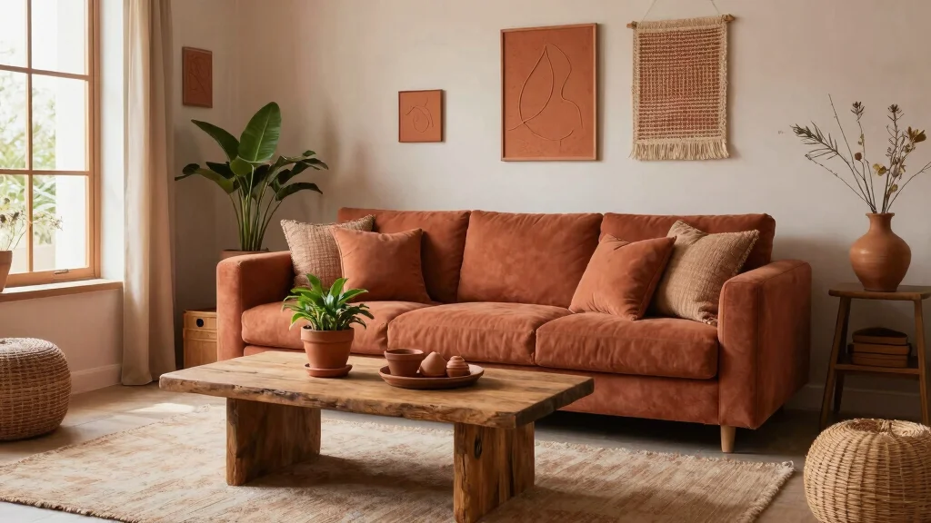17 Living Room Terracotta Ideas: Earthy Warm Tones