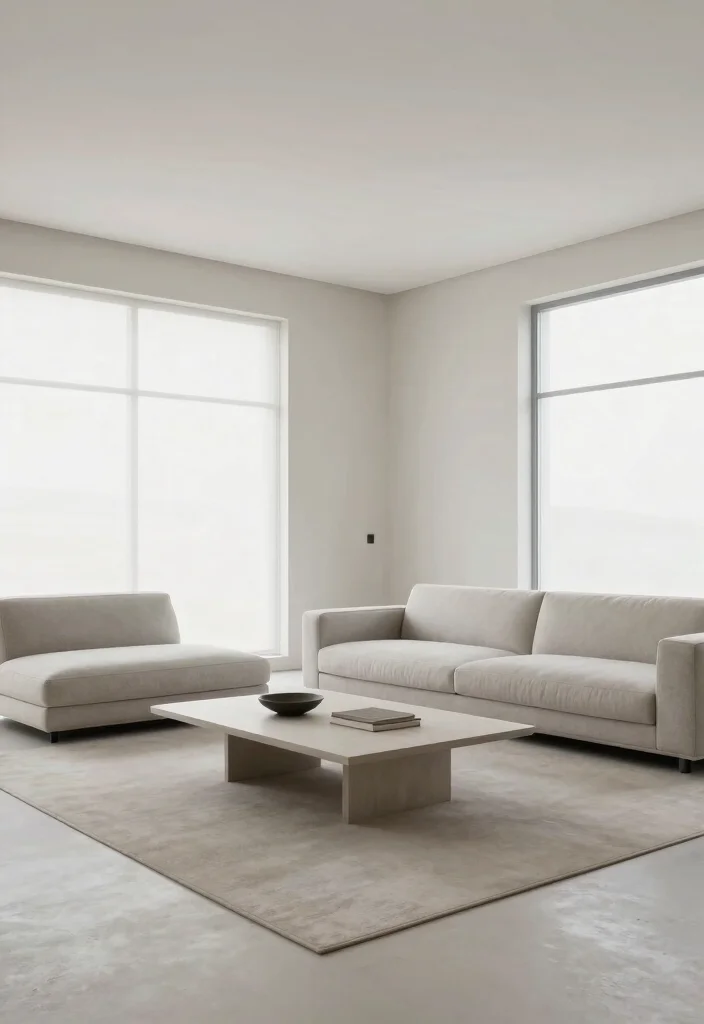 17 Long Living Room Ideas: Smart Layout Solutions for Small Spaces - 12. Minimalist Aesthetic 1