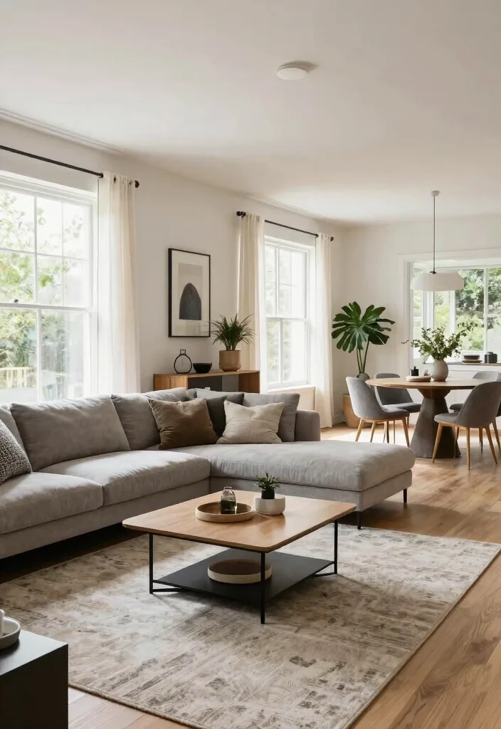 17 Long Living Room Ideas: Smart Layout Solutions for Small Spaces - 2. Open-Concept Layout 1