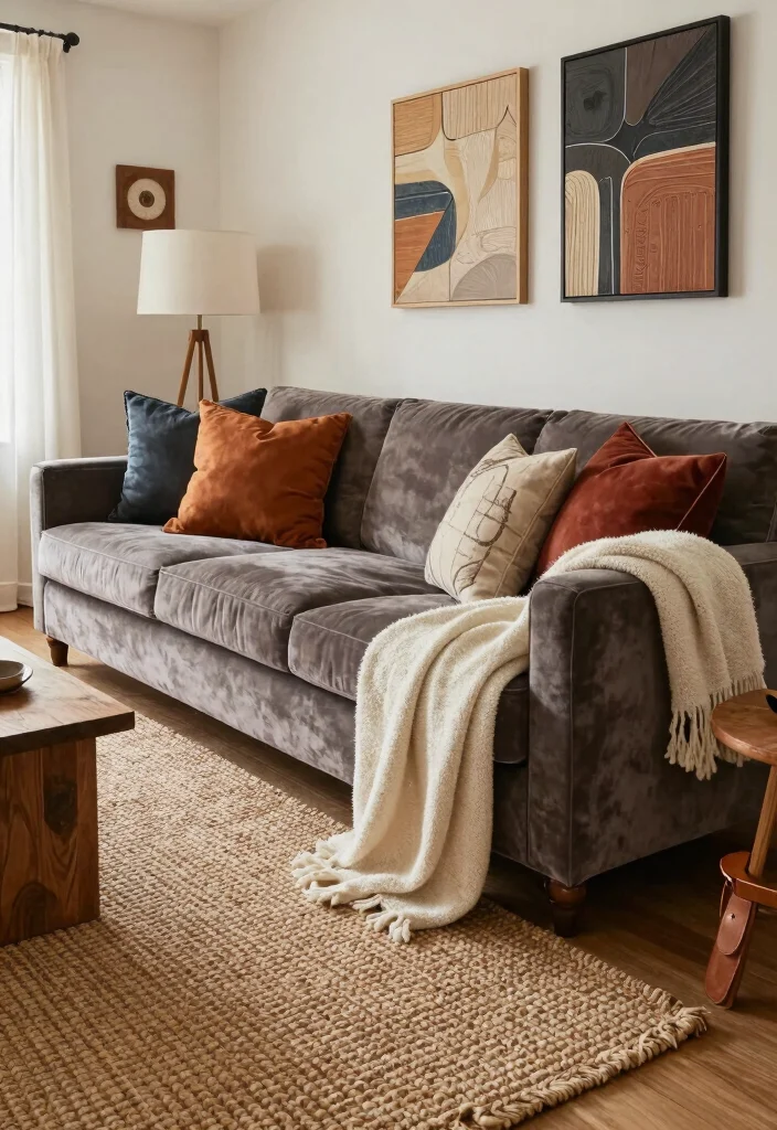 17 Long Living Room Ideas: Smart Layout Solutions for Small Spaces - 5. Layered Textures 1