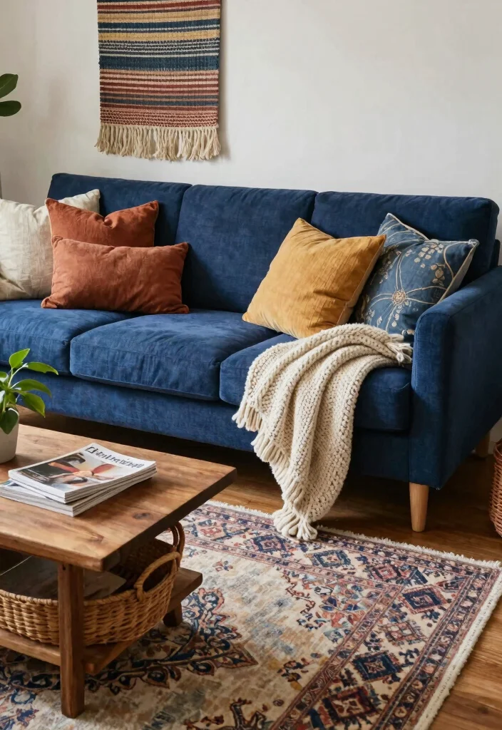 17 Messy Living Room Aesthetic Ideas: Lived-In Cozy Charm - 1. Layered Textures 1