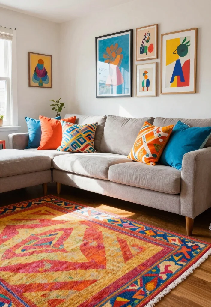 17 Messy Living Room Aesthetic Ideas: Lived-In Cozy Charm - 10. Colorful Accents 1