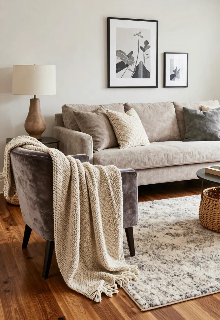 17 Parisian Living Room Ideas for Elegant, Effortless Style - 11. Layering Textures 1