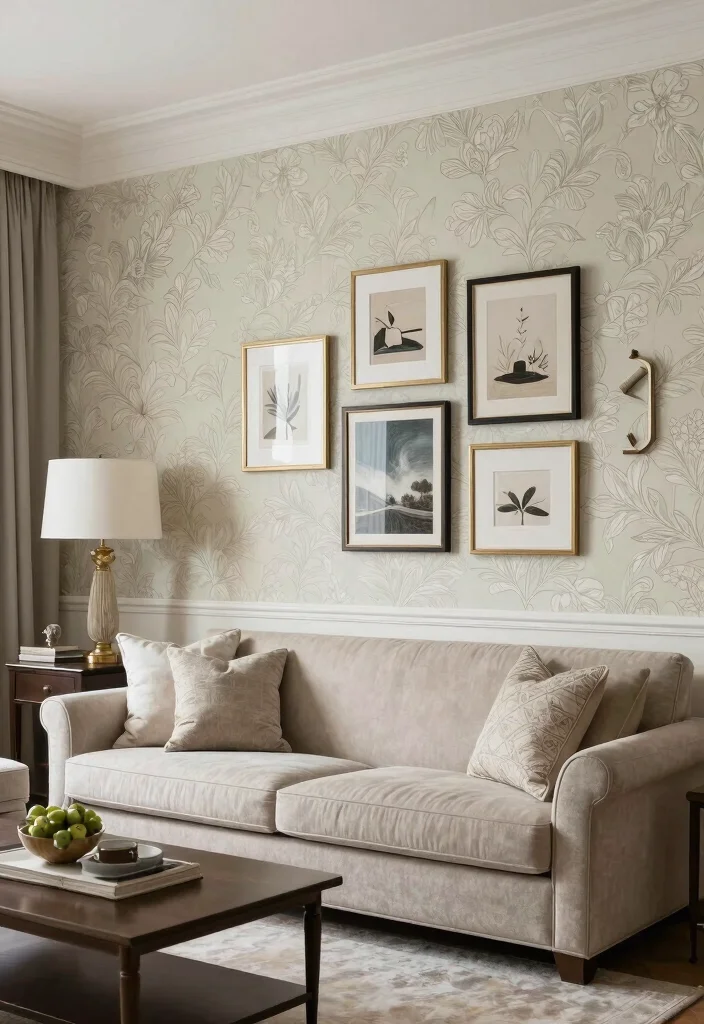 17 Parisian Living Room Ideas for Elegant, Effortless Style - 13. Elegant Wall Treatments 1