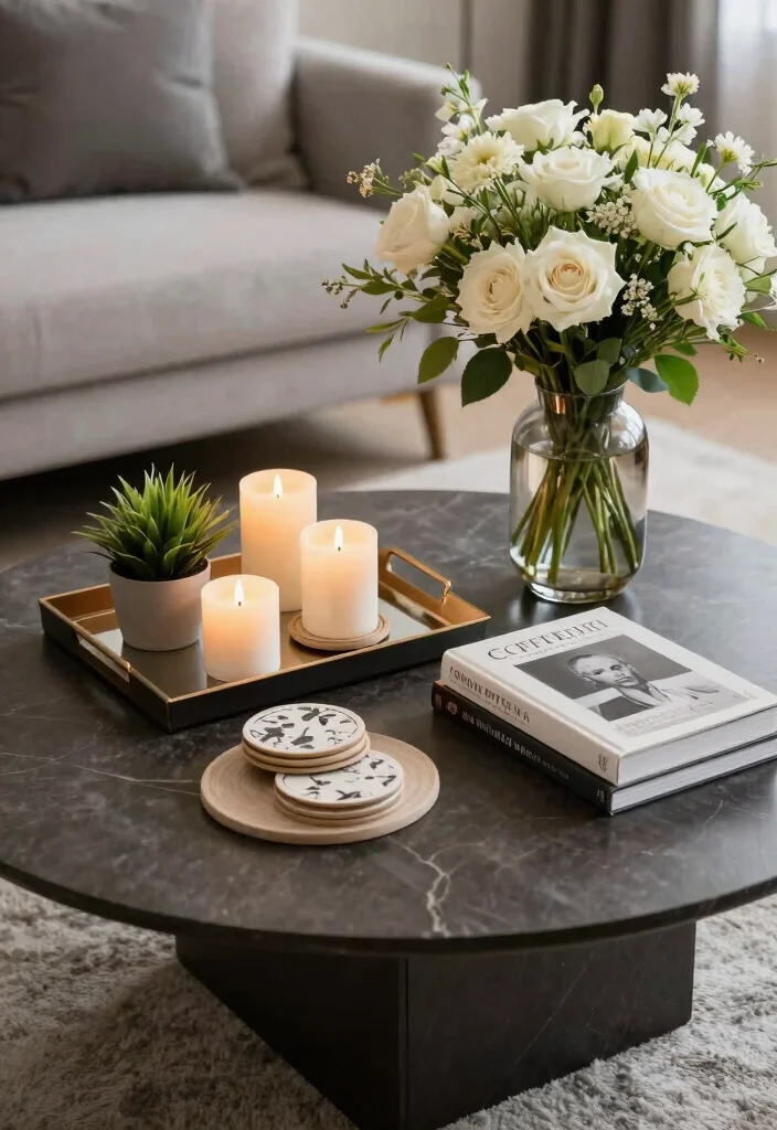 17 Parisian Living Room Ideas for Elegant, Effortless Style - 15. Elegant Coffee Table Styling 1