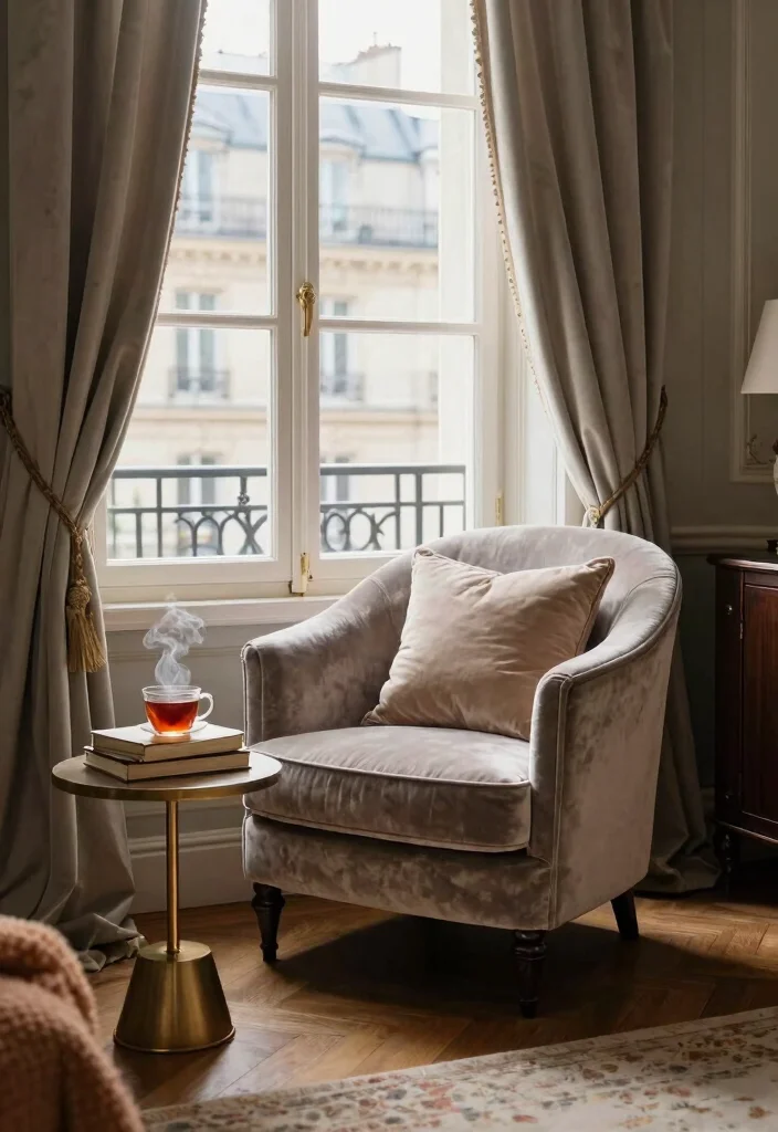 17 Parisian Living Room Ideas for Elegant, Effortless Style - 6. Cozy Seating Nooks 1