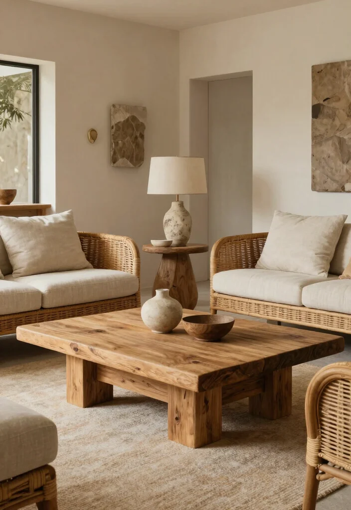 17 Parisian Living Room Ideas for Elegant, Effortless Style - 8. Natural Materials 1