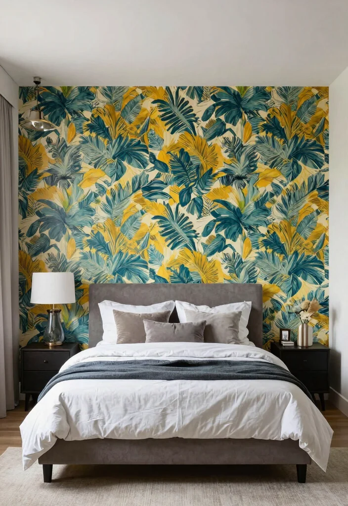 17 Rectangle Bedroom Layout Ideas Smart Space Flow - 13. Artful Accent Walls 1