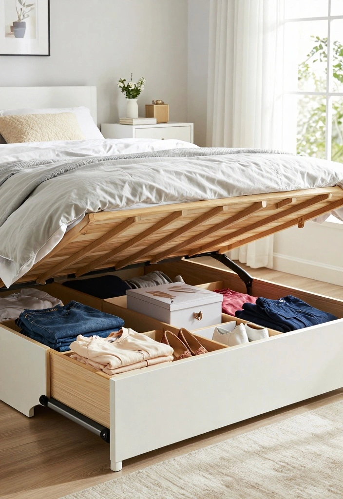 17 Rectangle Bedroom Layout Ideas Smart Space Flow - 8. Utilize Under-Bed Space 1