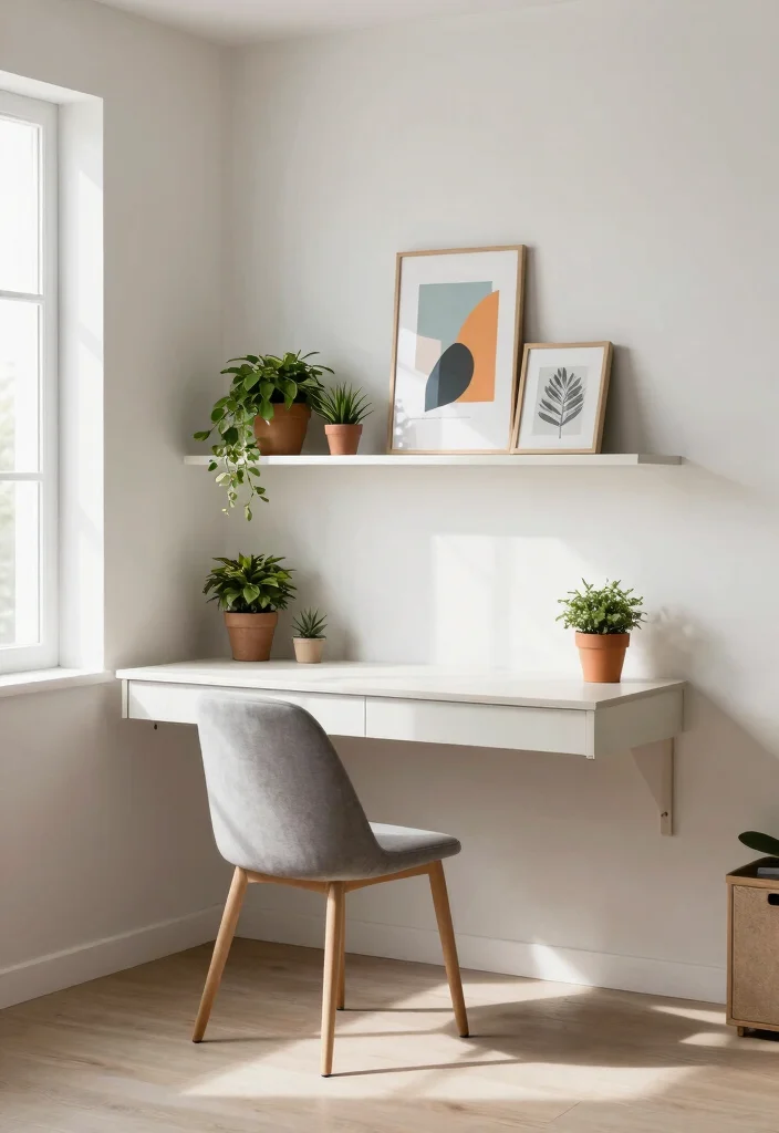 17 Rectangle Bedroom Layout Ideas Smart Space Flow - 9. Wall-Mounted Desks 1