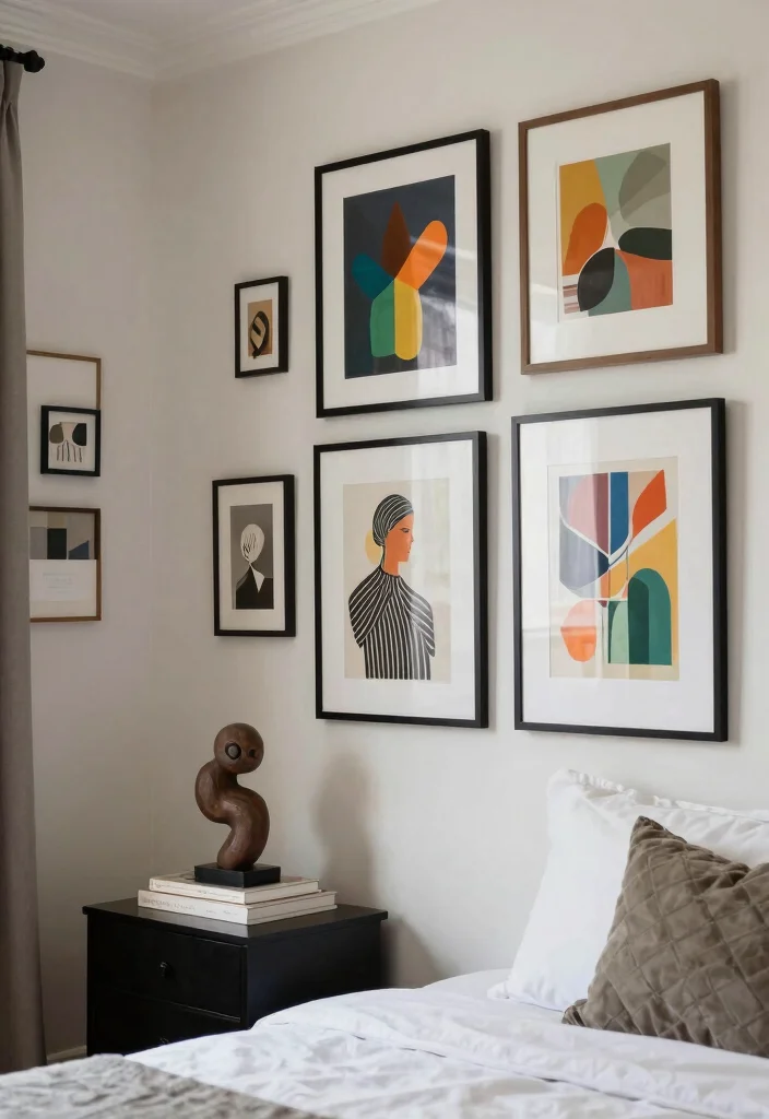 17 Small Bedroom With Bathroom Ideas: Compact Luxury Layouts - 11. Artistic Decor: Your Personal Touch 1