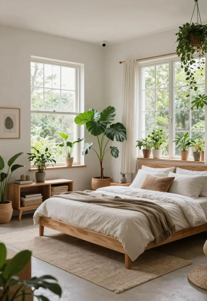 17 Small Bedroom With Bathroom Ideas: Compact Luxury Layouts - 9. Natural Elements: Bringing the Outdoors In 1