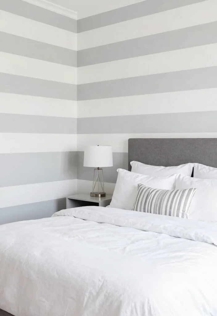 17 Wallpaper for Bedroom Modern Ideas Stylish Statement Walls - 11. Classic Stripes 1