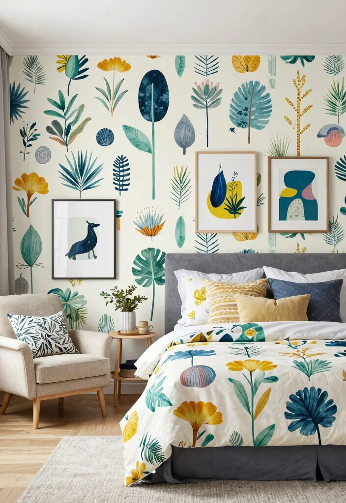 17 Wallpaper for Bedroom Modern Ideas Stylish Statement Walls - 17. Custom Prints 1