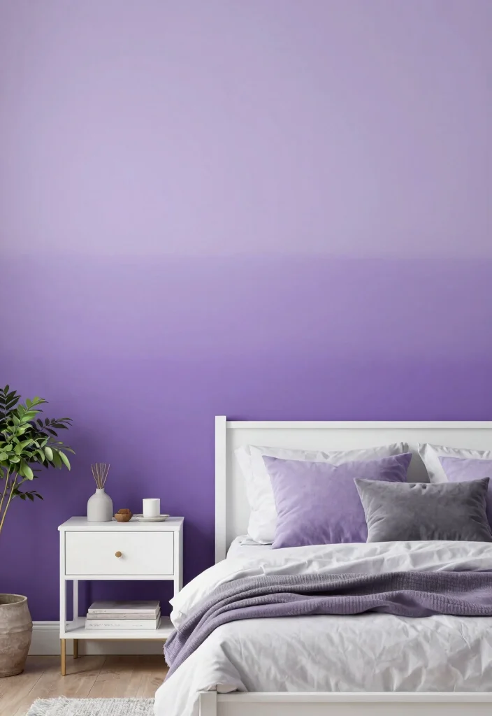 17 Wallpaper for Bedroom Modern Ideas Stylish Statement Walls - 7. Ombre Designs 1