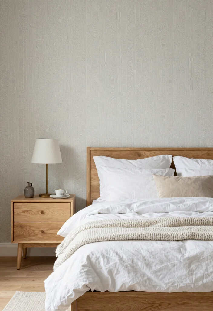 17 Wallpaper for Bedroom Modern Ideas Stylish Statement Walls - 9. Scandinavian Simplicity 1