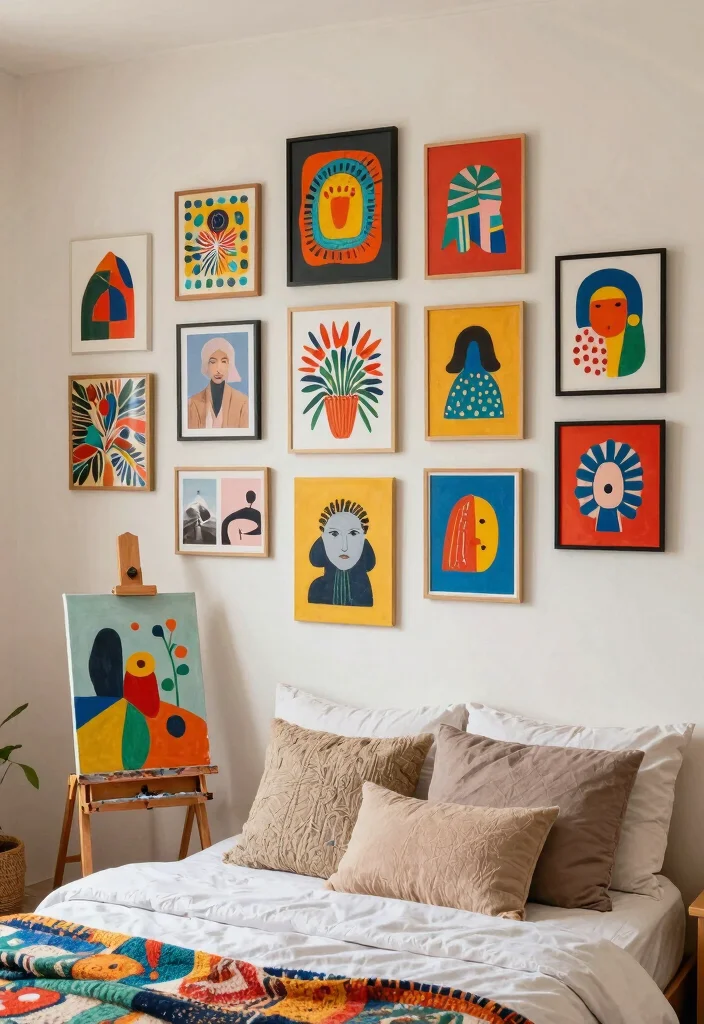 18 Bedroom Ideas for Small Rooms: DIY Smart Budget Solutions - 4. DIY Wall Art 1