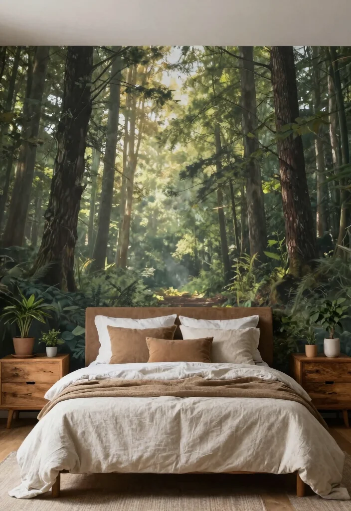 18 Bedroom Wall Decor Aesthetic Ideas for Trendy Cozy Styling - 4. Artistic Wall Murals 1