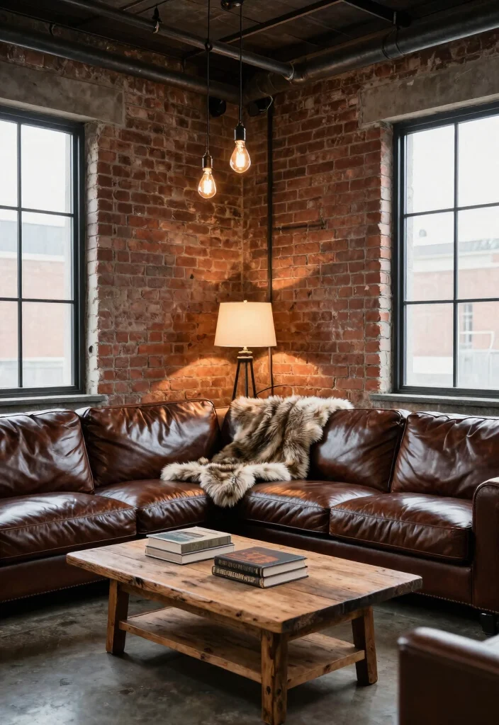 18 Dark Living Room Ideas: Moody, Elegant, and Stylish - 3. Industrial Charm 1