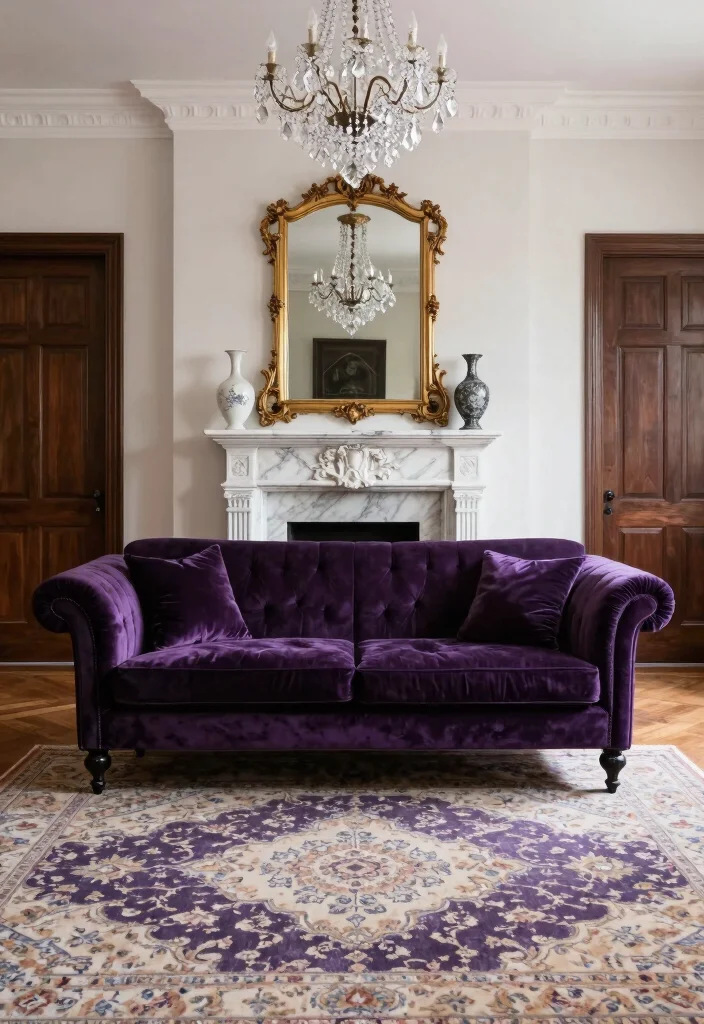 18 Dark Living Room Ideas: Moody, Elegant, and Stylish - 4. Vintage Glam 1