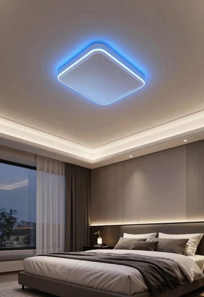 18 False Ceiling Design for Bedroom Ideas Stylish Modern Finish - 18. High-Tech Smart Ceilings 1