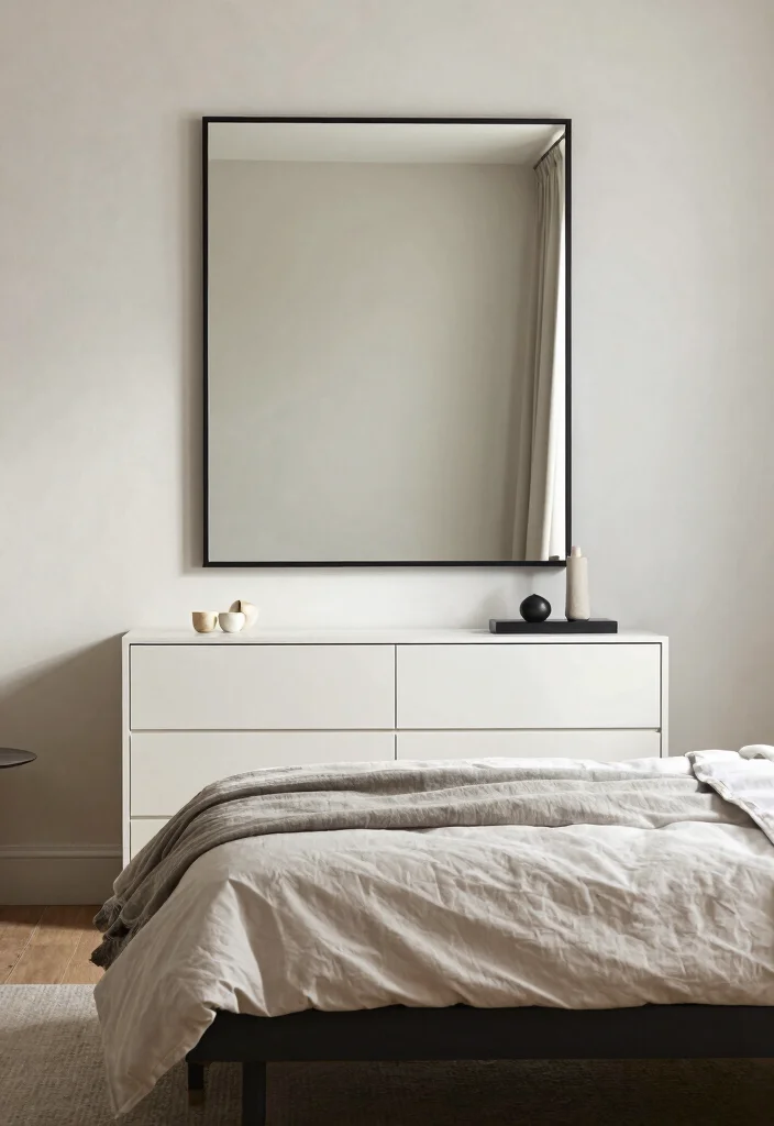 18 IKEA Malm Bedroom Ideas for a Clean Minimal Scandinavian Style - 9. Statement Mirrors 1