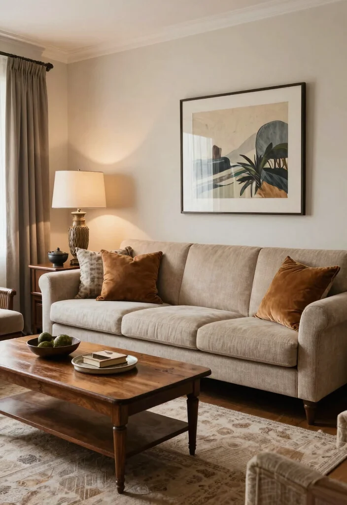 18 Living Room Big Ideas How to Style Large Spaces - 11. Mix Vintage with Modern 1