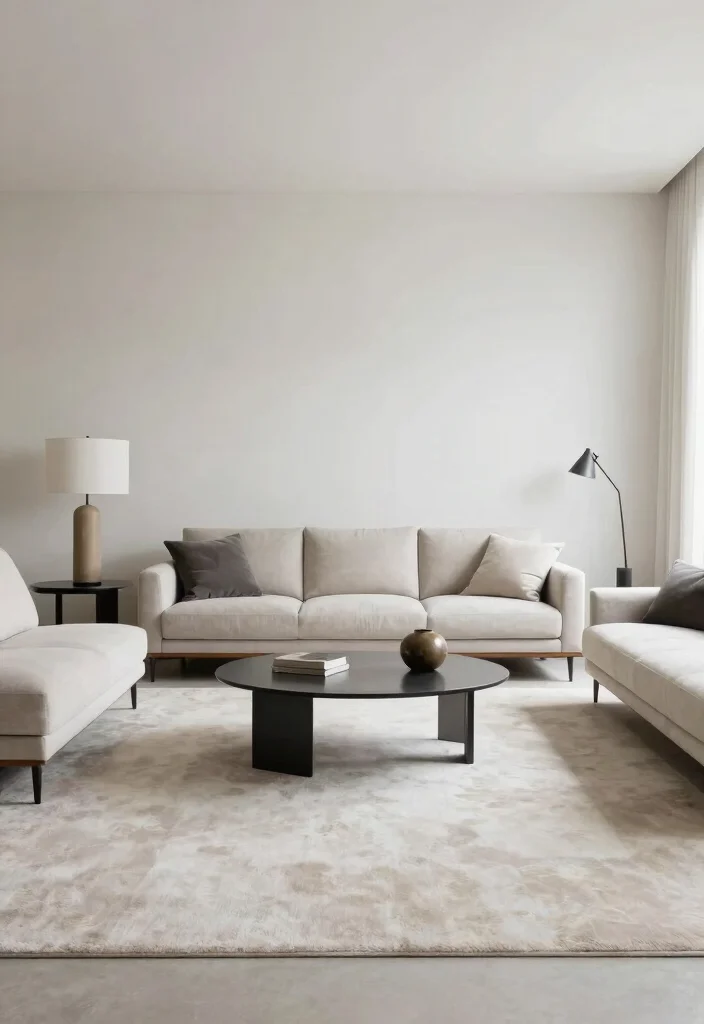 18 Living Room Big Ideas How to Style Large Spaces - 18. Embrace Minimalism 1