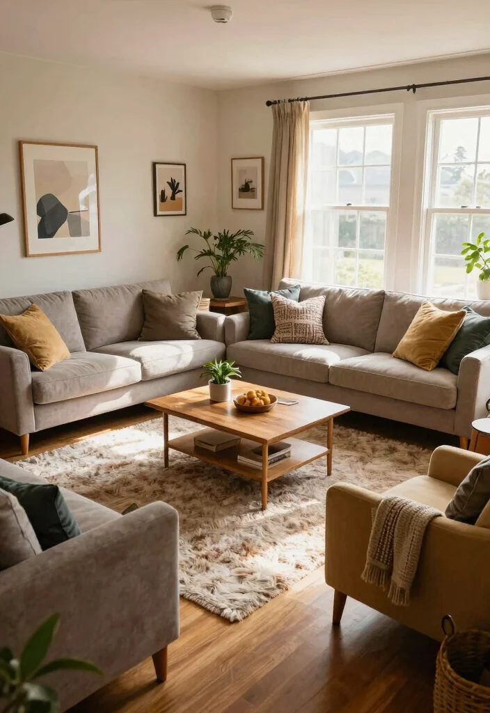 18 Living Room Big Ideas How to Style Large Spaces - 8. Smart Furniture Arrangement 1