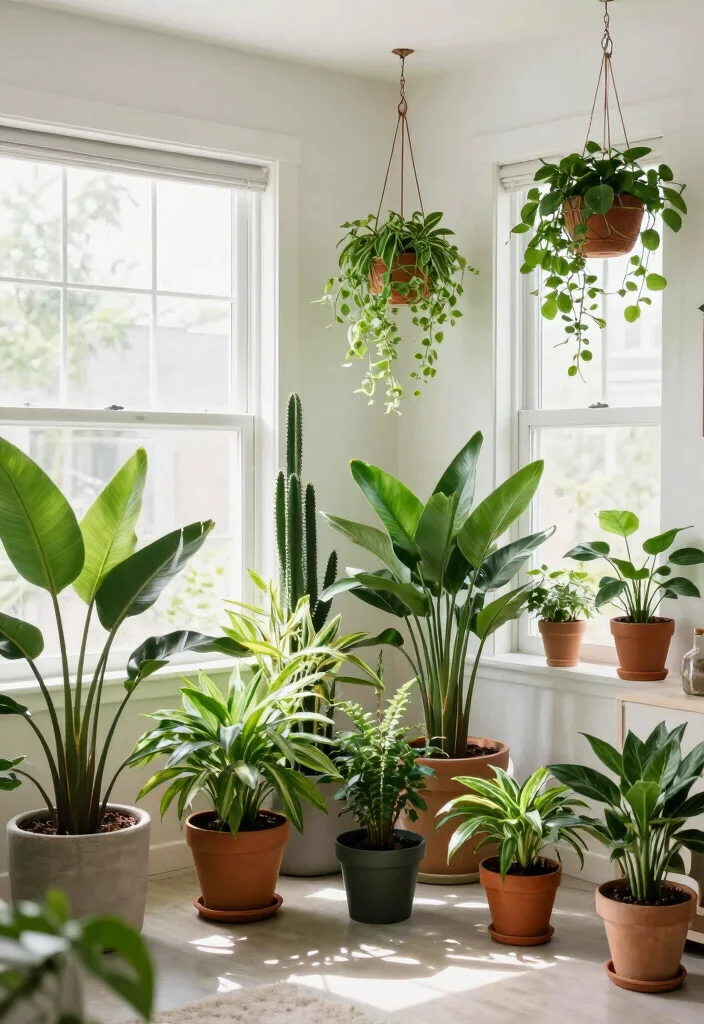 18 Living Room Big Ideas How to Style Large Spaces - 9. Bring in Nature with Plants 1