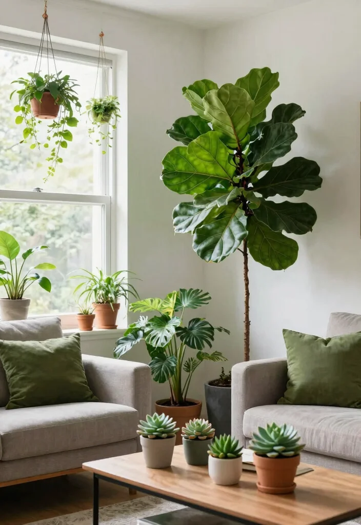 18 Living Room Goals Ideas Everyone Wants to Copy - 5. Incorporating Greenery 1