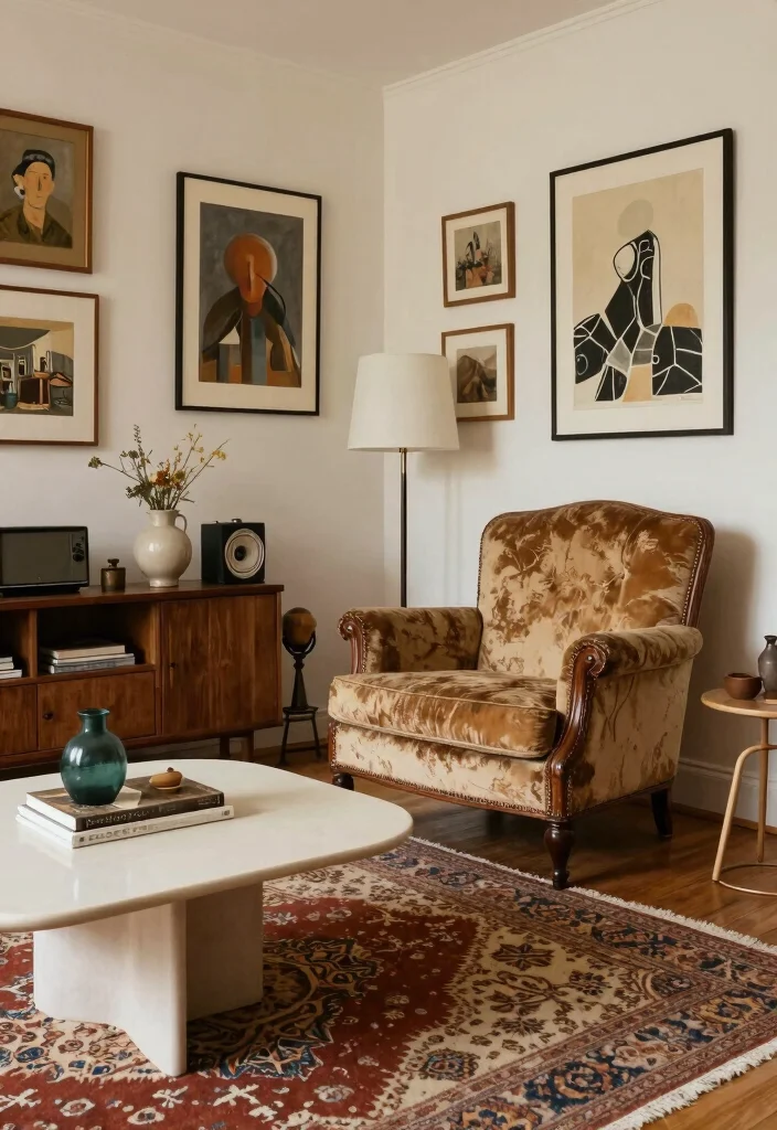 18 Living Room Refresh Ideas: Easy Updates That Work - 17. Embrace Vintage Finds 1