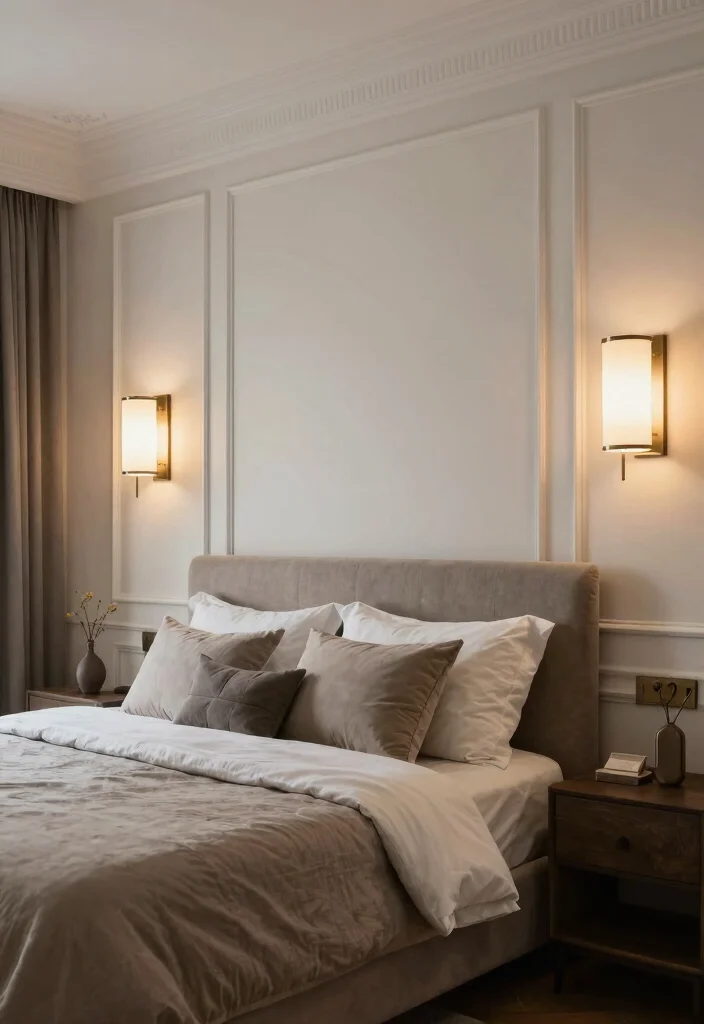 18 Modern French Bedroom Decor Ideas: Elegant Soft Style - 12. Utilize Wall Sconces 1