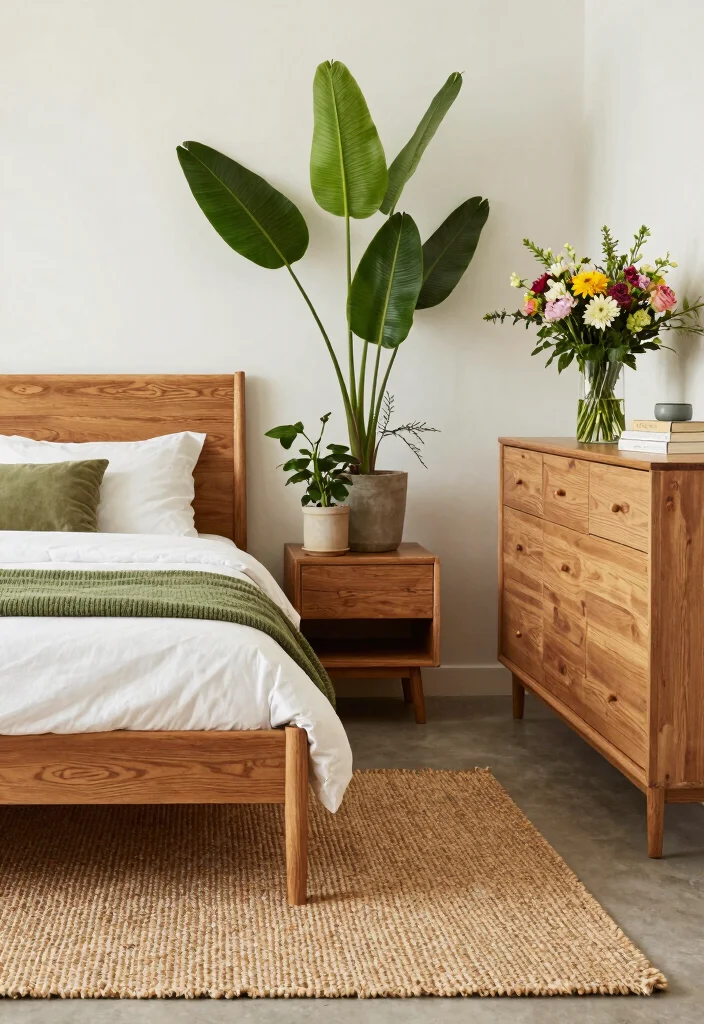 18 Modern French Bedroom Decor Ideas: Elegant Soft Style - 6. Integrate Natural Elements 1