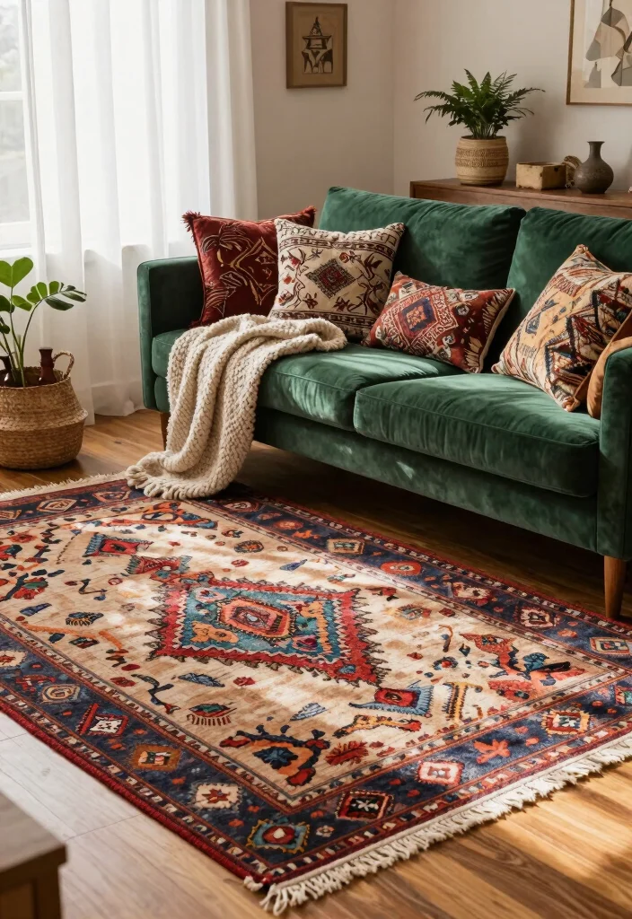 18 Morocco Living Room Ideas Rich Texture and Pattern - 1. Layered Textures for a Cozy Feel 1