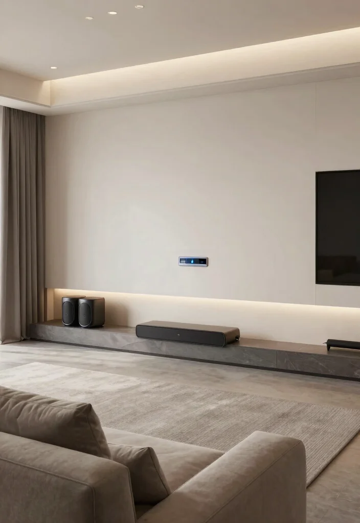 18 Sophisticated Living Room Ideas Polished and Timeless - 16. Smart Technology Integration 1