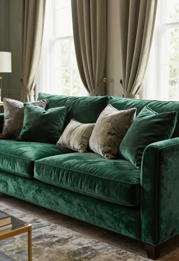 18 Sophisticated Living Room Ideas Polished and Timeless - 17. Elegant Fabrics and Upholstery 1