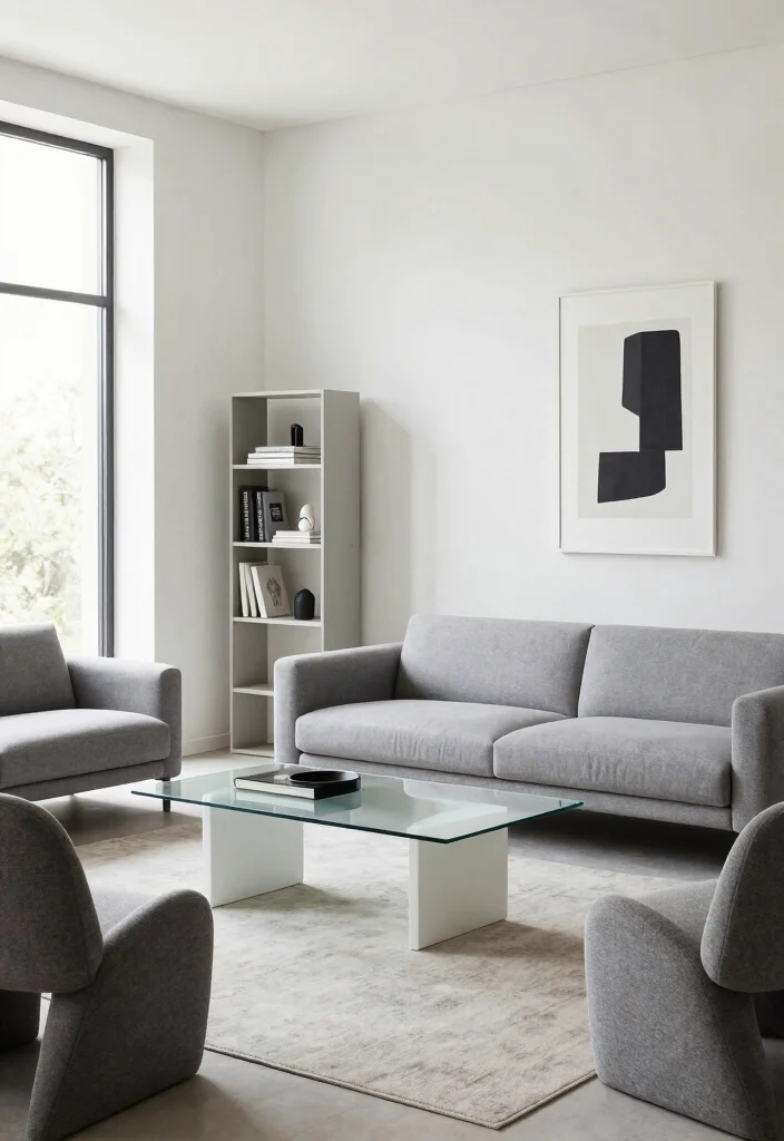 18 Sophisticated Living Room Ideas Polished and Timeless - 2. Minimalist Furniture Selection 1