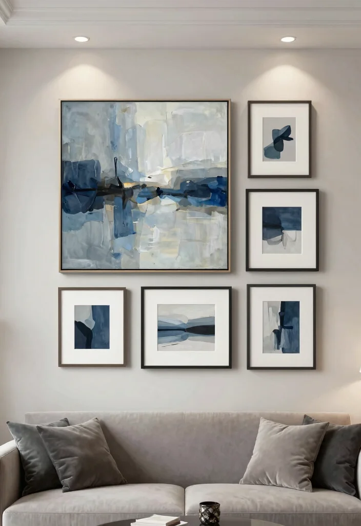 18 Sophisticated Living Room Ideas Polished and Timeless - 6. Artful Wall Decor 1