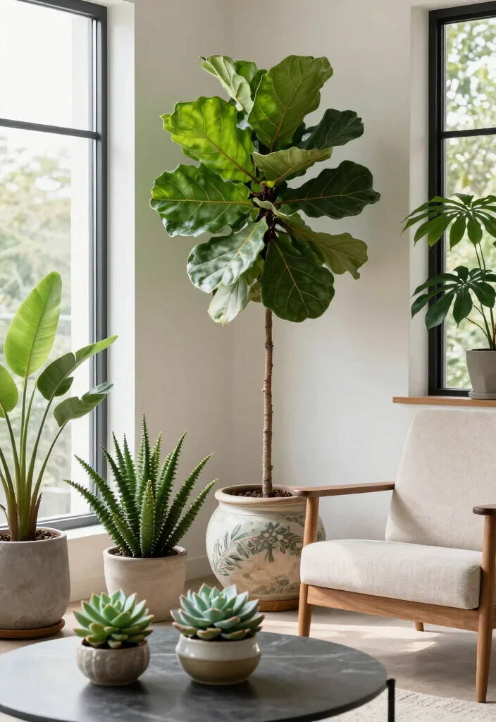 18 Sophisticated Living Room Ideas Polished and Timeless - 7. Incorporate Indoor Plants 1