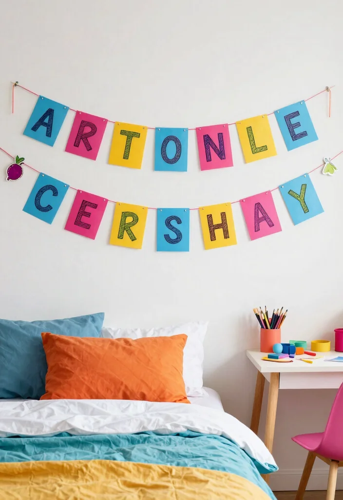 18 Wall Hanging DIY Paper for Bedroom Ideas: Creative Budget Craft - 3. DIY Paper Banners 1