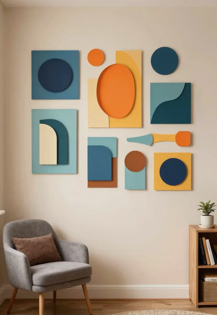 18 Wall Hanging DIY Paper for Bedroom Ideas: Creative Budget Craft - 4. Layered Paper Shapes 1