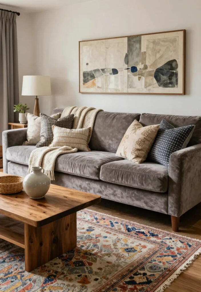 19 Unique Living Room Ideas That Stand Out Instantly - 10. Textured Layering 1