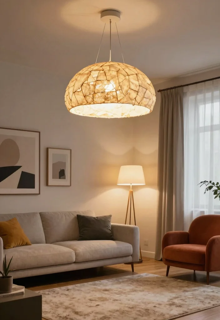 19 Unique Living Room Ideas That Stand Out Instantly - 11. Statement Lighting Fixtures 1