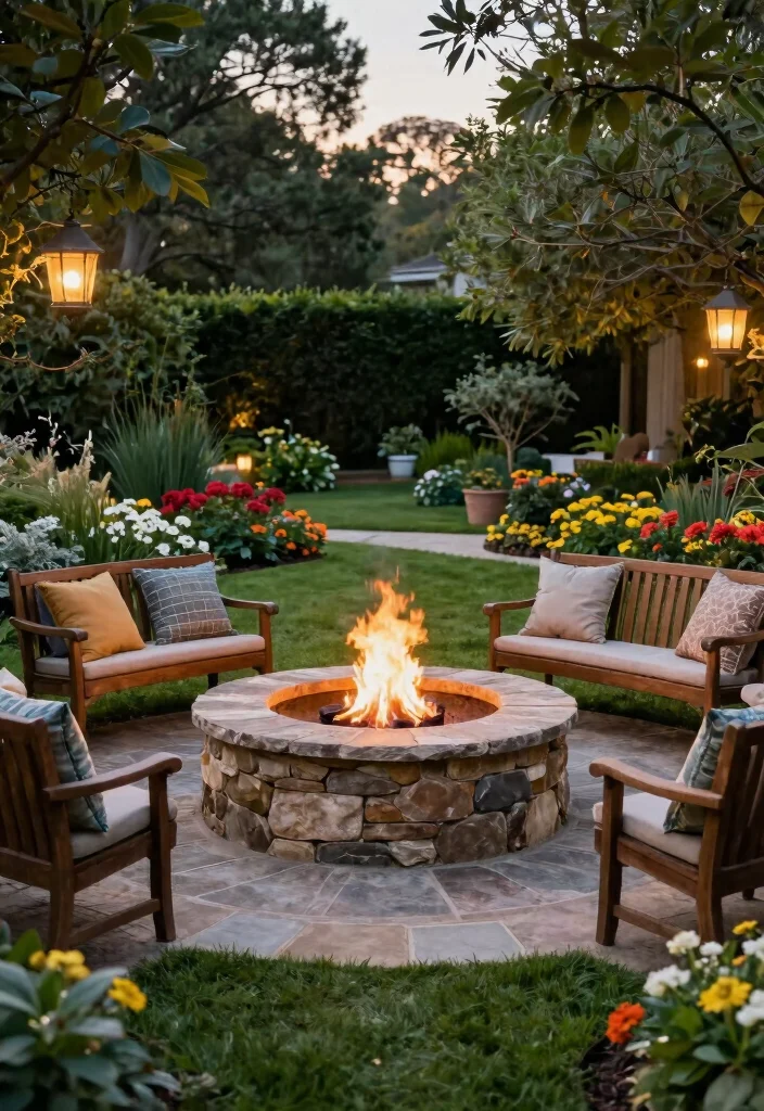 10 Simple Backyard Fire Pit Ideas You Can Build in a Weekend - 1. Classic Stone Fire Pit 1