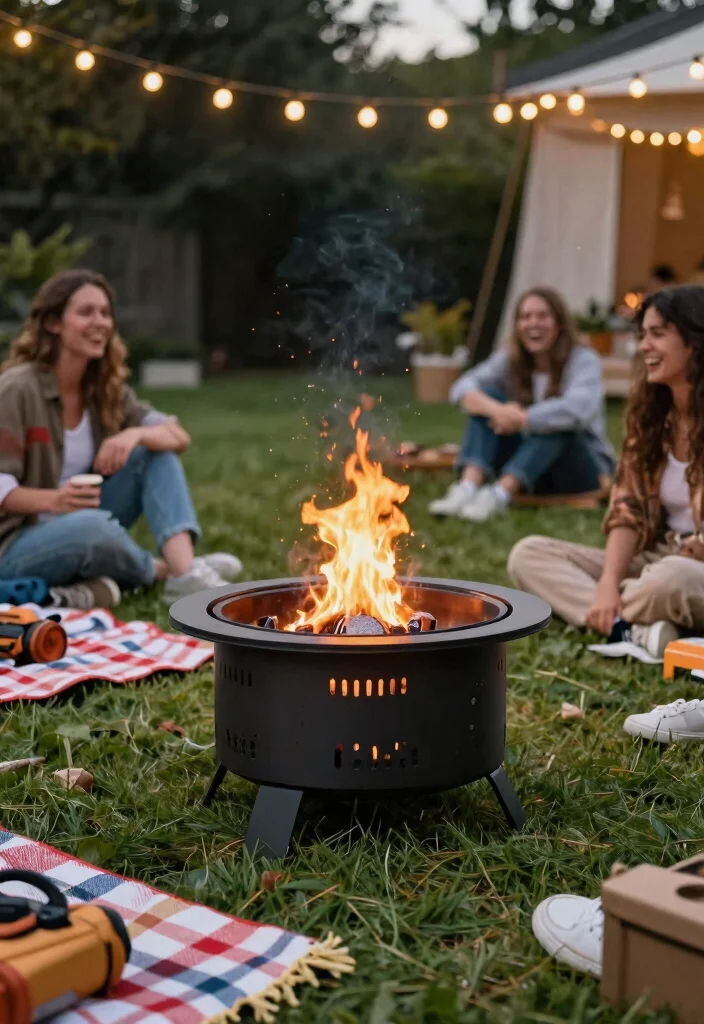 10 Simple Backyard Fire Pit Ideas You Can Build in a Weekend - 10. Portable Fire Pit for Easy Outdoor Fun 1