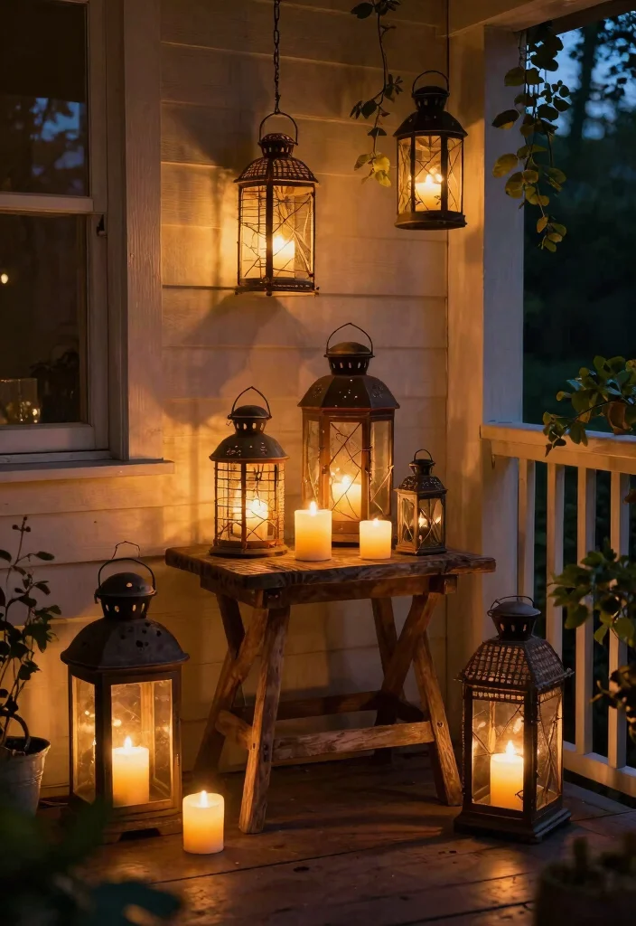 12 Autumn Porch Decor Ideas That Last Through Thanksgiving - 4. Lanterns and Candlelight 1