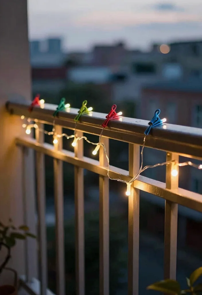 12 Balcony Fairy Light Ideas for Renters Who Can't Drill Holes - 1. Clip-On Fairy Light Holder 1
