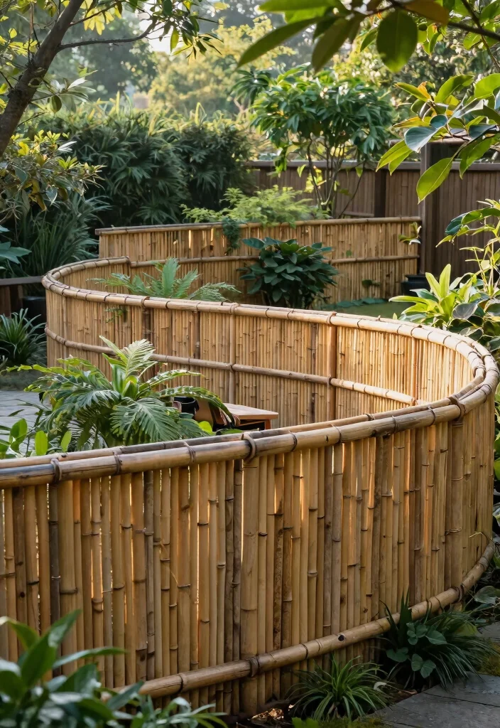 12 Bamboo Privacy Fence Ideas That Won't Split or Fade - 12. Double Layered Bamboo Fencing for Enhanced Privacy 1